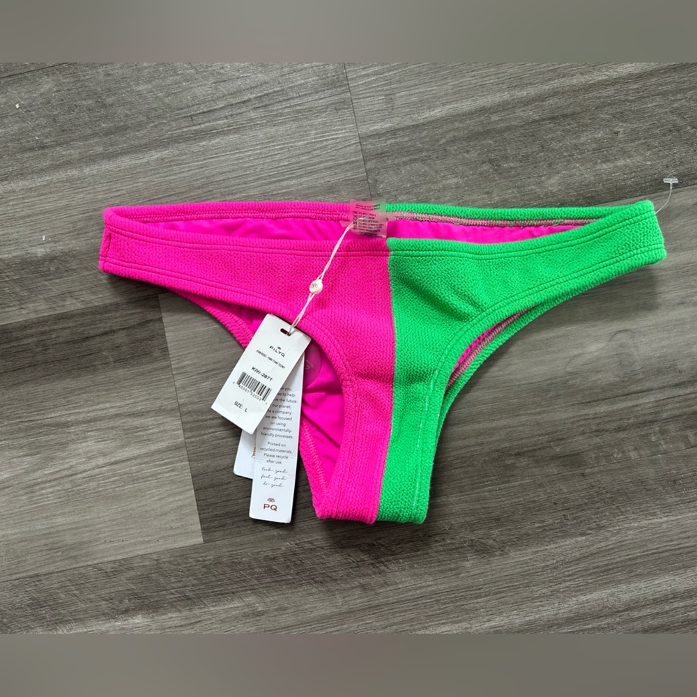 NWT Pilyq Kiwi Reef Two Tone Teeny Bikini
